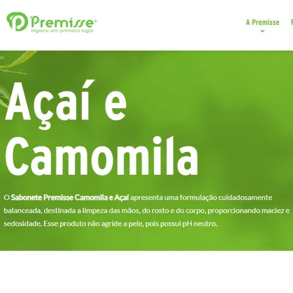 Sabonete Líquido 450ml Premisse Glicerinado Camomila e Açaí - Imagem 1