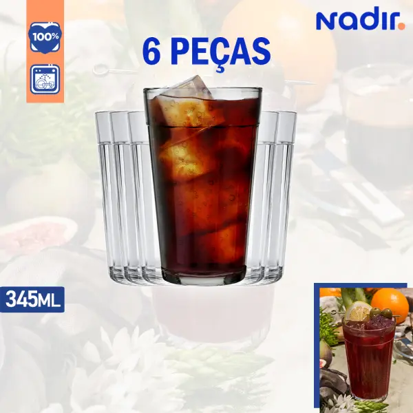 6 Copos Americano 345ml Nadir Figueiredo - Imagem 2
