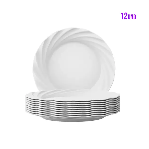 12 Pratos para Sobremesa Jasmim Nadir Opaline 19cm - Imagem 4