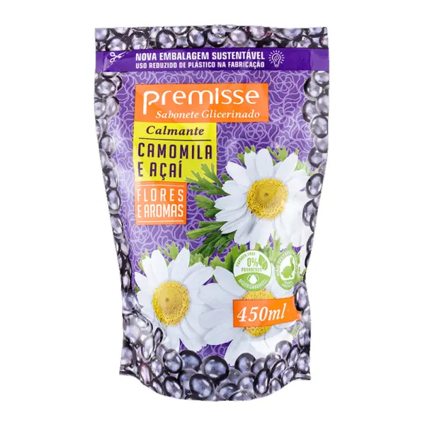 Sabonete Líquido 450ml Premisse Glicerinado Camomila e Açaí - Imagem 2