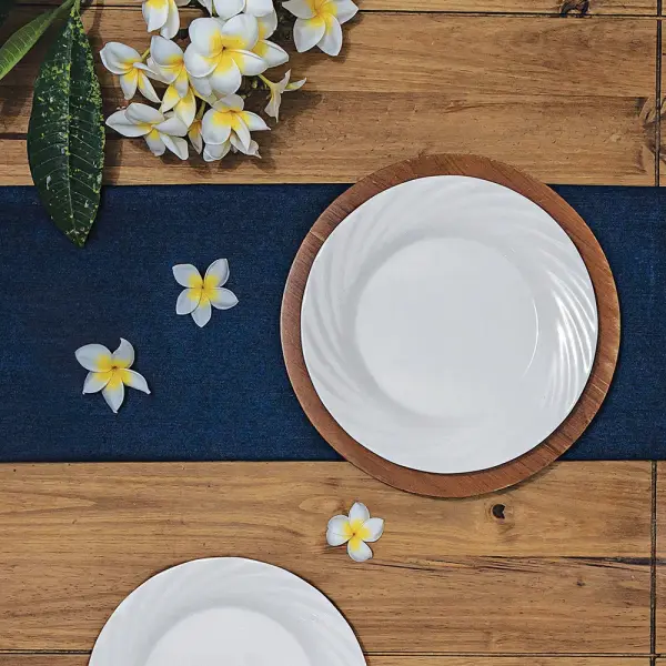 12 Pratos para Sobremesa Jasmim Nadir Opaline 19cm - Imagem 1