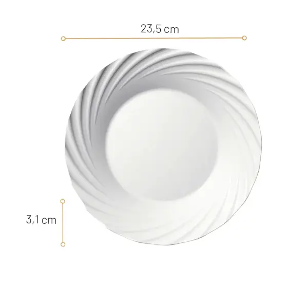 24 Pratos Fundos Jasmim Nadir Opaline 23,5cm - Imagem 3