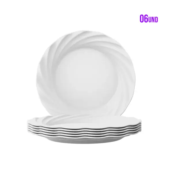 6 Pratos para Sobremesa Jasmim Nadir Opaline 19cm - Imagem 4