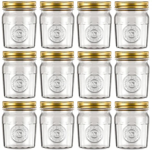 Jogo C/12 Pote Americano Nadir Vintage 500ml P/mantimentos - Imagem 2