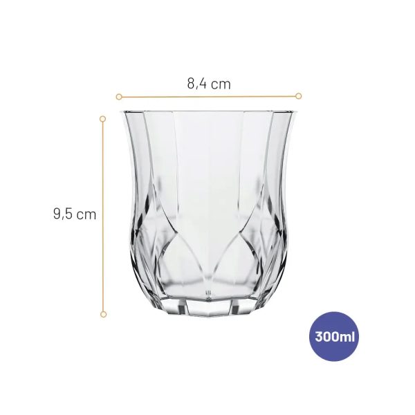 6 Copos P/ Whisky Opera Rocks 300ml Nadir Fig - Imagem 3