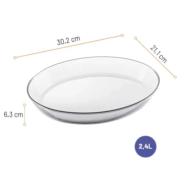Kit 2 Assadeira Oval Clássica Marinex 2,4L - Imagem 4