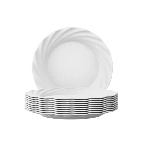 12 Pratos para Sobremesa Jasmim Nadir Opaline 19cm - Imagem 2
