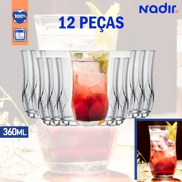 12 Copos Opera Long Drink 360ml Nadir Figueiredo - Imagem 2