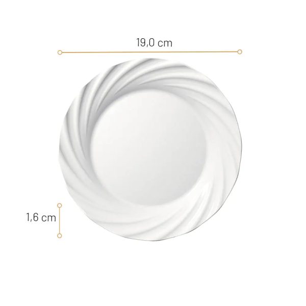 24 Pratos para Sobremesa Jasmim Nadir Opaline 19cm - Imagem 3
