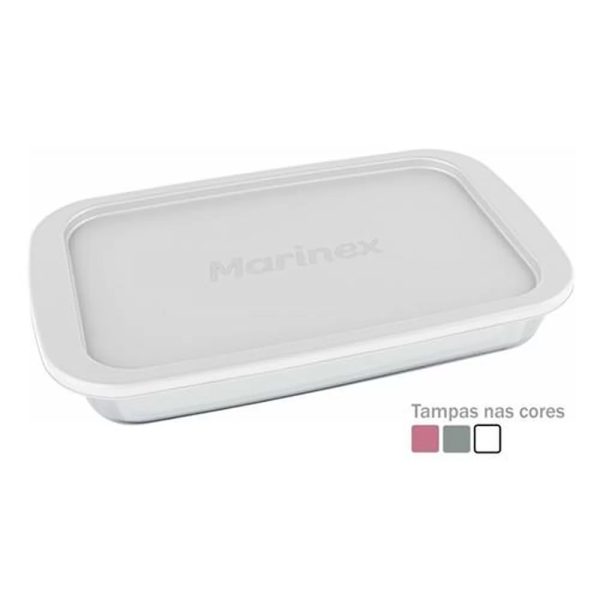 Assadeira Retangular 2,2L Média c/ Tampa Sortidas Marinex - Imagem 5